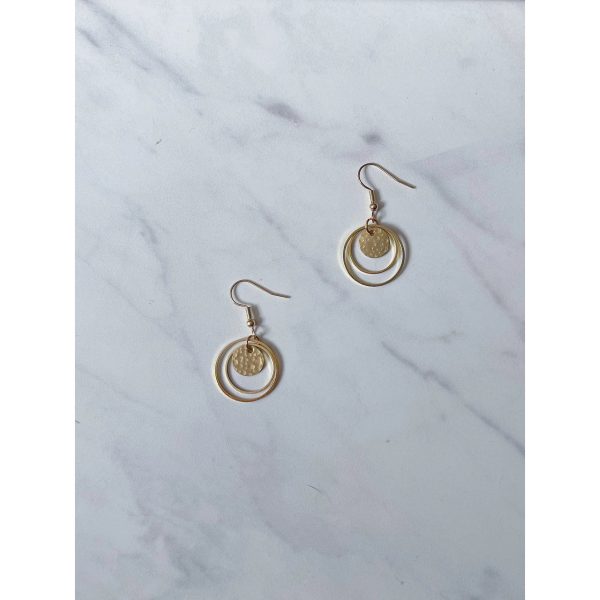 Dainty Brass Dangle Earrings For Sale
