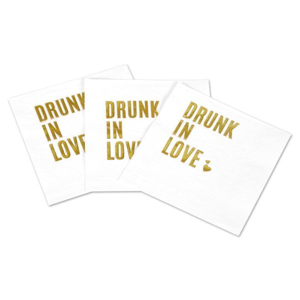 Drunk In Love Funny Cocktail Napkins For Cheap - Image 2