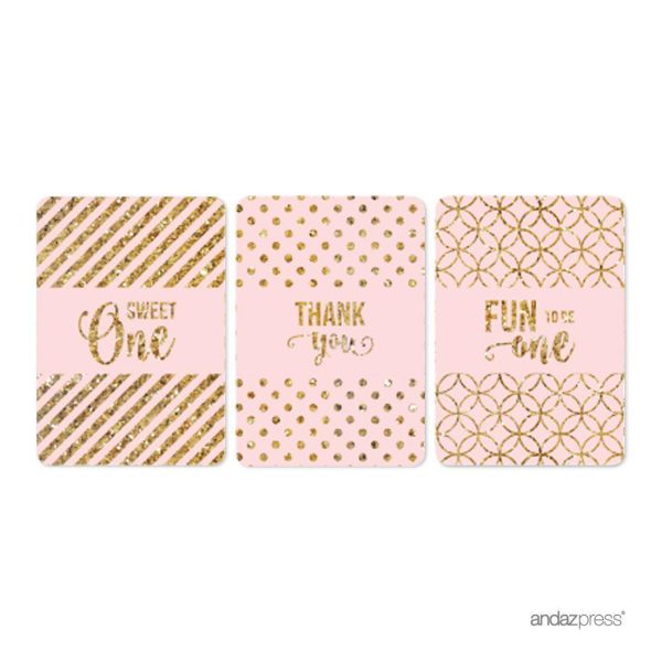 Gold Glitter 1st Birthday Hershey s Miniatures Mini Candy Bar Wrappers For Sale