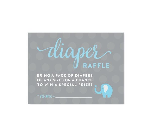 Boy Elephant Baby Shower Fun Game Cards Online now