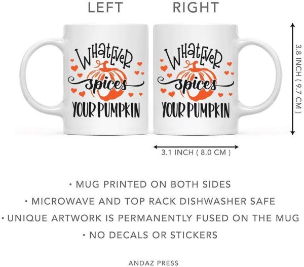 Andaz Press Autumn 11oz. Coffee Mug Gift, Whatever Spices Your Pumpkin Hot on Sale - Image 5