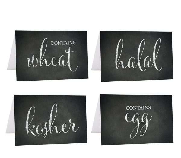 Food Station Buffet Menu Place Cards, Vintage Chalkboard Cheap - Image 2