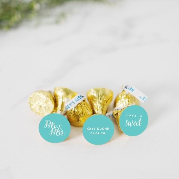 Personalized Mr. & Mrs. Wedding Hershey s Kisses Sticker Labels For Discount - Image 2