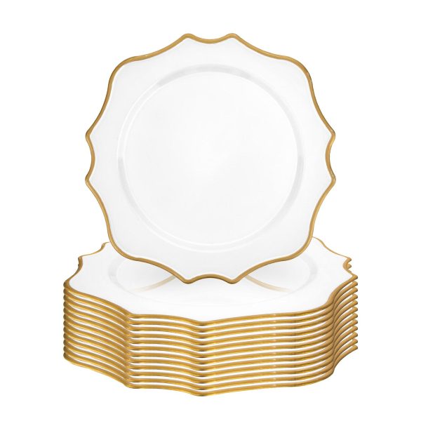 French Scroll Charger Plates, Set of 12 Cheap