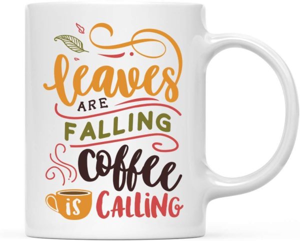 Andaz Press Autumn 11oz. Coffee Mug Gift, Leaves are Falling Coffee is Calling Cheap