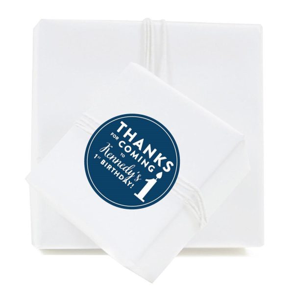 Personalized Thanks for coming to my 1st Birthday Round Circle Label Stickers For Discount - Image 3