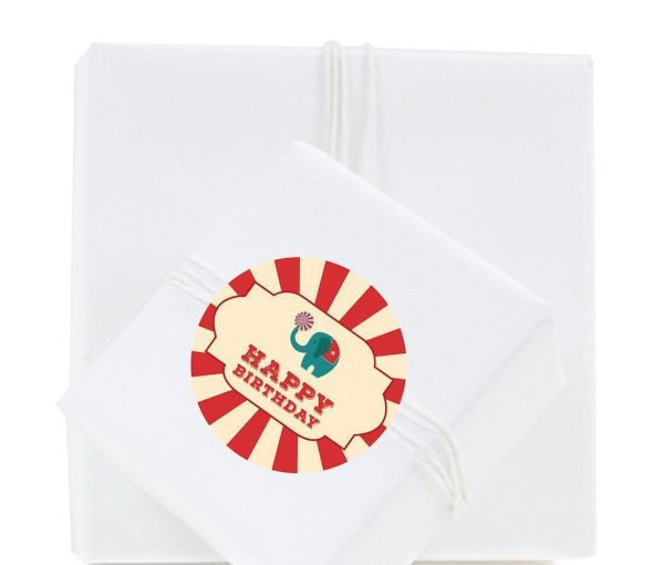 Carnival Circus Birthday Round Circle Label Stickers Sale - Image 2