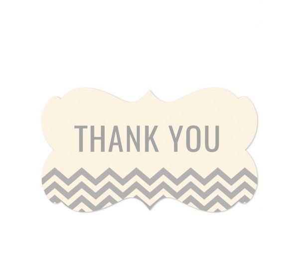 Chevron Fancy Frame Gift Labels, Thank You Sale - Image 3