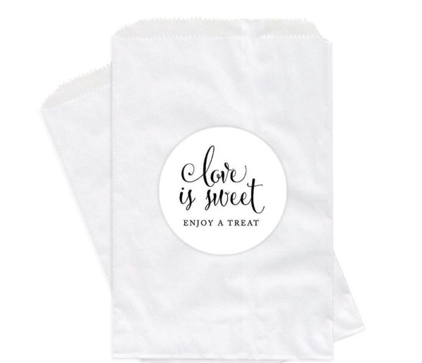 Love is Sweet Enjoy a Treat Favor Bags For Cheap