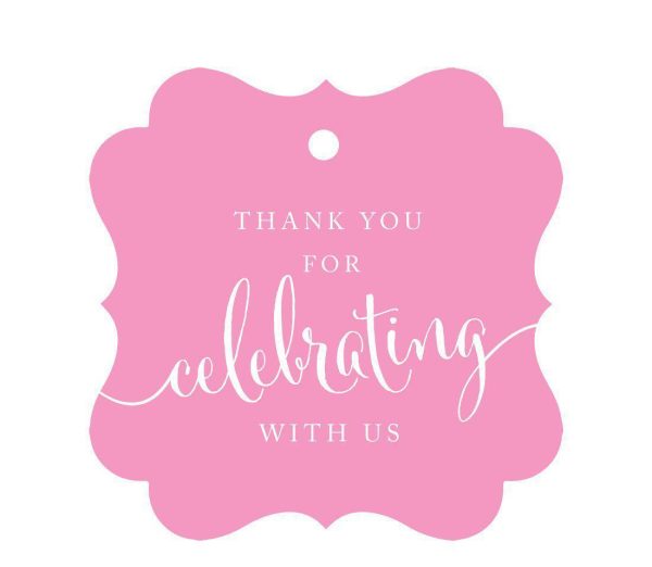 Thank You For Celebrating With Us Fancy Frame Gift Tags For Discount - Image 3