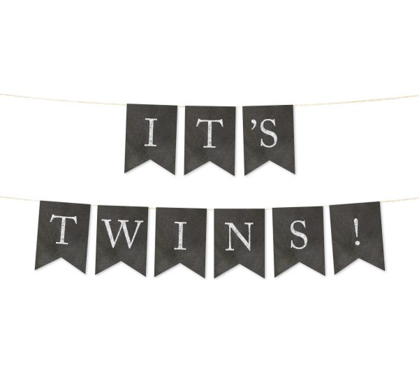 Vintage Chalkboard Baby Shower Pennant Party Banner Discount - Image 3