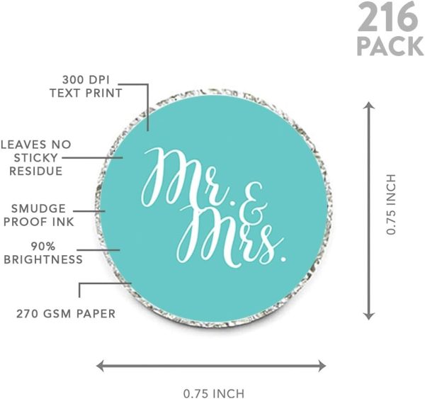 Personalized Mr. & Mrs. Wedding Hershey s Kisses Sticker Labels For Discount - Image 5