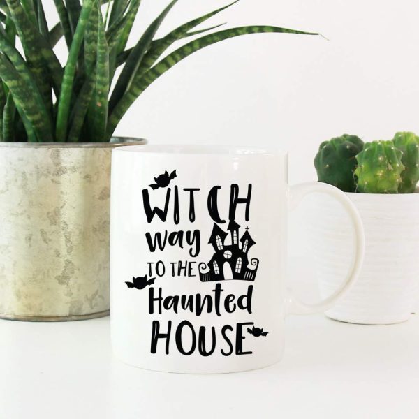 Andaz Press 11oz. Halloween Coffee Mug, Which Way to The Haunted House Discount - Image 2