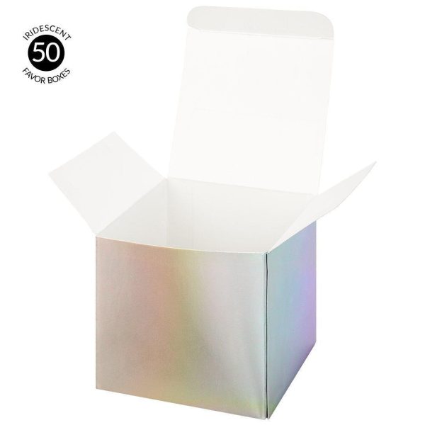 Set of 50 Iridescent Holographic Favor Tuck Boxes For Discount - Image 4