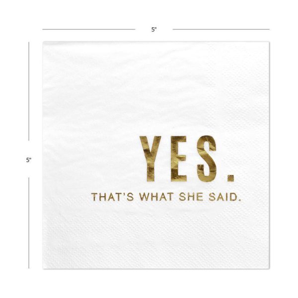 Set of 50 Yes That s What She Said Funny Cocktail Napkins Discount - Image 5