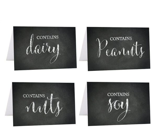 Food Station Buffet Menu Place Cards, Vintage Chalkboard Cheap - Image 3