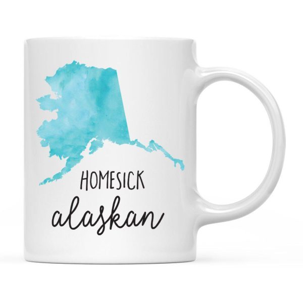 Andaz Press 11oz Black Homesick Watercolor US State Coffee Mug Fashion - Image 4