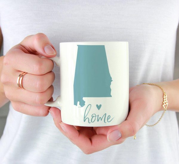 Andaz Press 11 oz Aqua US State Home Heart Coffee Mug Discount - Image 2