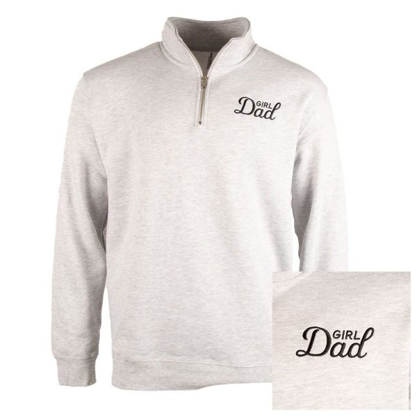 Girl Dad Embroidered Quarter Zip Online Hot Sale - Image 5