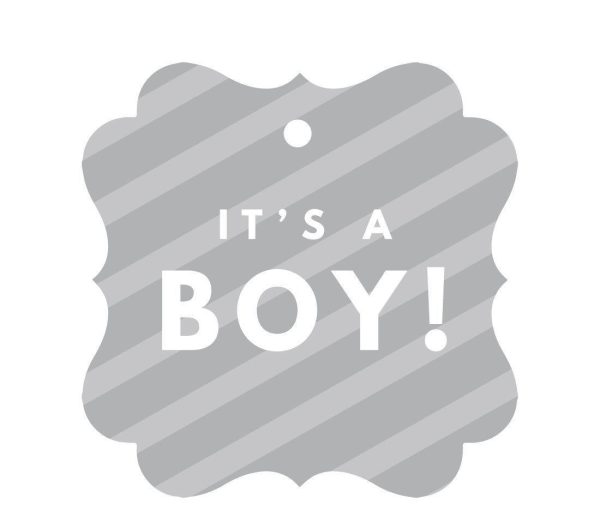 It s A Boy! Fancy Square Baby Shower Gift Tags For Discount - Image 4
