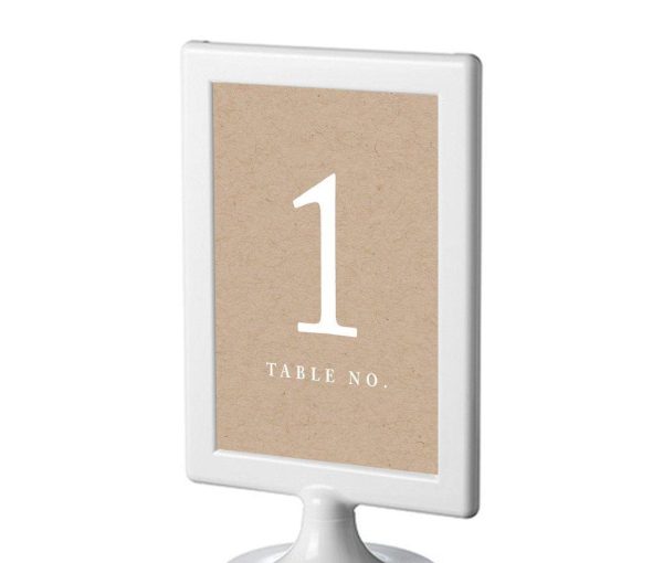 Kraft Framed Double-Sided DIY Table Numbers Online
