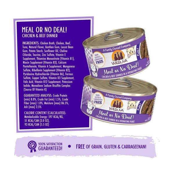 Weruva Classic Cat Pate Meal or No Deal! with Chicken & Beef Canned Cat Food Discount - Image 3